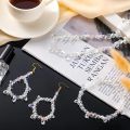 300pcs Mixed Sizes Crystal Rondelle Light AB Gems Loose Beads Clear Crystal Glass Crafts Shiny Jewelry DIY Necklace Kit.
