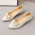Shoes Women's2023New All-Match Butterfly Soft Bottom Pointed Mom Shoes Spring and Autumn Low-Cut Soft Leather Flat Pumps Women's Shoes. 
