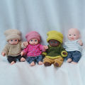 Reborn Dolls Baby Reborn Silicone Reborn Baby Doll 12cm Palm Dolls Pajamas Dress Simulation Baby Reborn Baby Doll Toys Luhuai CVC. 