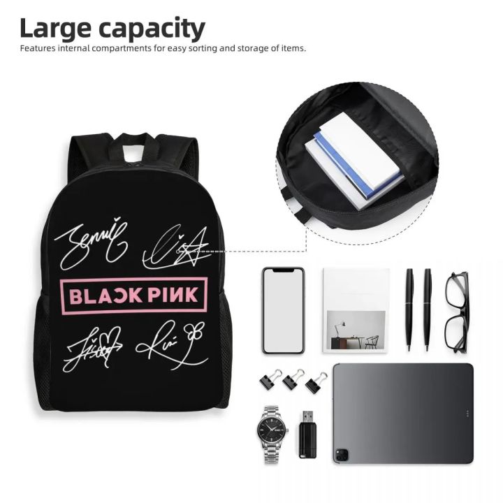 Kpop%20Jennie%20Black-Pink%20Travel%20Laptop%20Backpack%20Bookbag%20Casual%20Daypack%20College%20School%20Computer%20Bag%20for%20Women%20Men%20-%20Image%206