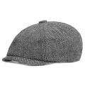 Winter Spring Vintage Men TNewsboy Hat Beret Herringbone Gatsby Hats Street Caps Peaked Octagonal Brim Caps British Berets. 