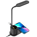 New wireless charger 15W fast charging LED desk lamp stepless dimming pen holder storage office study desktop desk lamp. 