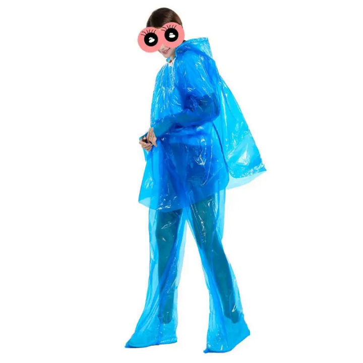 Disposable Raincoat Rain Pants Rain Poncho for Outdoor Camping