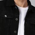 Black Colour Exclusive design premium quality Denim Winter Jacket For Men. 