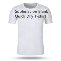 Sublimation Blank Quick Dry White T-shirt Summer Man Unisex O-neck Short SleeveTshirt Sports Clothing for Kids Adults Polyester.