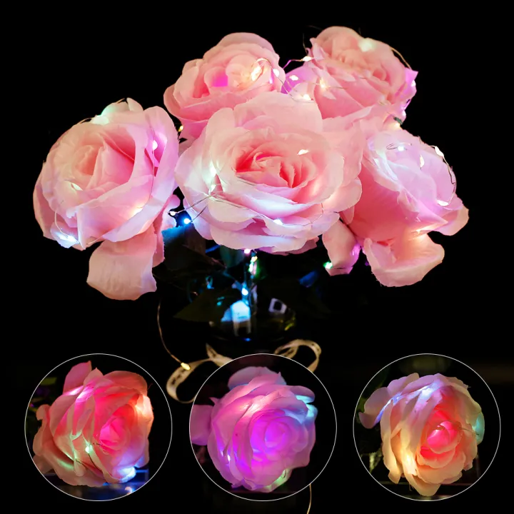 1/4Pcs%2040Cm%20LED%20Simulation%20Luminous%20Rose%20Bouquet%20Light%20Decoration%20DIY%20Artificial%20Rose%20Flower%20Lamp%20Ornaments%20Light%20-%20Image%204