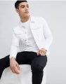 winter white denim jacket for men. 