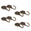 JOUYI 8Pcs Metal Rose Flower Curtain Tie Back Tieback Holders Wall Hooks Decor. 
