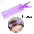 10PCS Hair Bangs Curling Clips, Easy to Use with Bangs Effect Washable Reusable Hair Curler for DIY Hair Styling ,Hairdressing ,Women, Lazy People , Purple. 