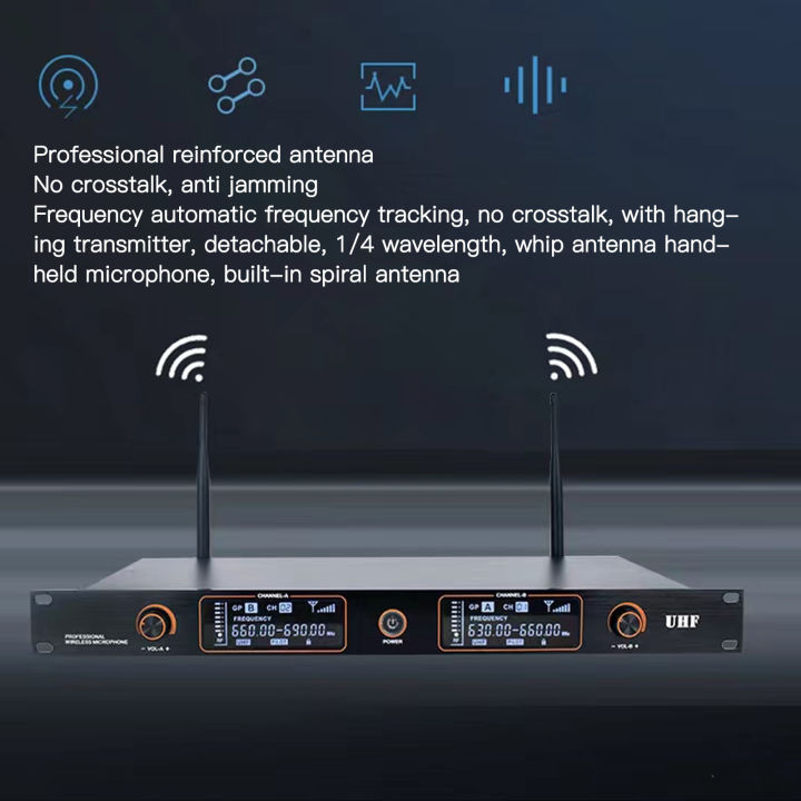 UHF%20Wireless%20Microphone%20System,%201%20To%202%20UHF%20Dynamic%20Handheld%20Microphone%20Dual%20Channel%20for%20Classroom%20for%20Stage%20-%20Image%202