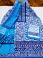 Block Print Cotton Three Piece [3 Piece] For Women - 3 Pice Dress. 