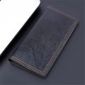 New Men Long Thin Slim Wallets Vintage Pu Leather Male Credit Card Holder Brown Money Purses Solid Simplicity Wallet For Man. 