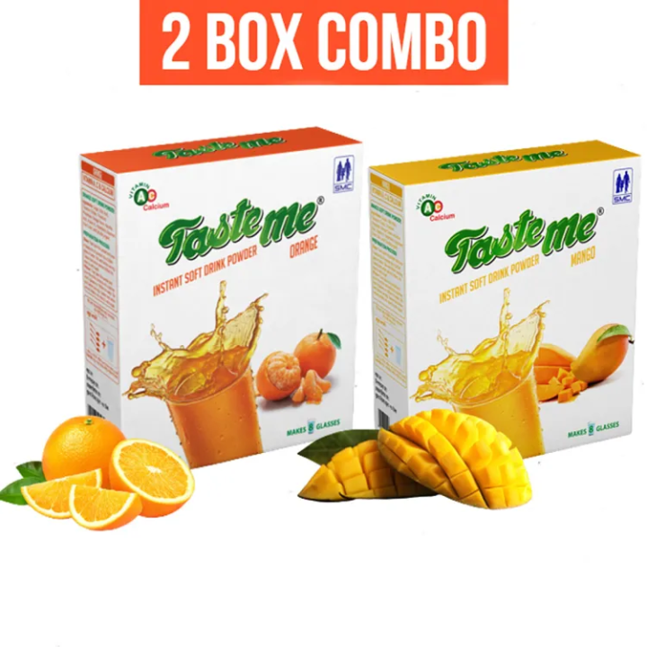 Smc Taste Me Instant Drink Powder 200g - Orange And Mango Flavor 200g Combo