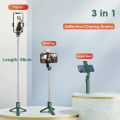 Wireless Bluetooth Selfie Stick Foldable mini Tripod with Fill Light Shutter Remote Control for IOS Android. 