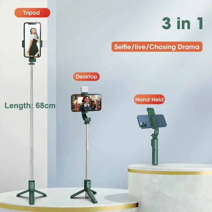 Wireless%20Bluetooth%20Selfie%20Stick%20Foldable%20mini%20Tripod%20with%20Fill%20Light%20Shutter%20Remote%20Control%20for%20IOS%20Android%20-%20Image%204