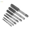 7Pcs Metric Machine Thread Screw Tap Set/ M3-M12 HSS Straight Fluted Tapping Bits Tool/ Spiral Flute Drill Tap Tap Set. 