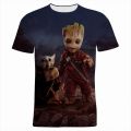 Marvel Cartoon Anime Groot Boy Girl T-shirts Summer 3D Print Fashion Women Tee Tops Streetwear Men's Oversized T Shirts. 