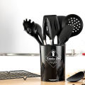 Kitchen Utensils Set 9Pcs All Over Silicone Non-stick Barreled Cooking Utensils Set Silica Gel Utensil Kitchenware Set. 
