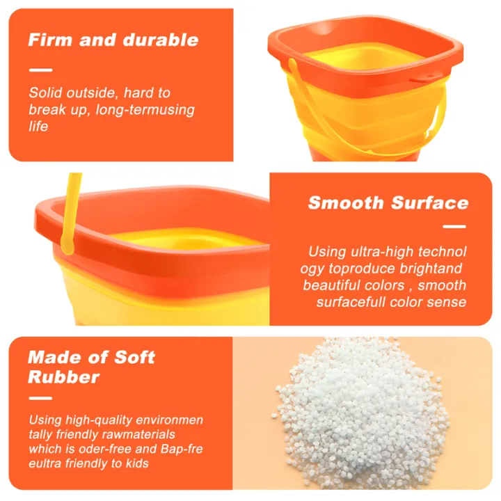 OUMERY%203PCS%20Foldable%20Bucket%20Foldable%20Pail%20Bucket%20Sand%20Buckets%20Silicone%20Collapsible%20Bucket%20for%20Kids%20Beach%20Play%20Camping%202L%20-%20Image%204