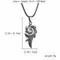 Black Dragon Pendant Necklace For Men Trendy Simple Chain For Men.