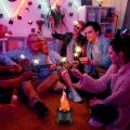 LED Fire Flame Effect Light Artificial Electric Flicker Campfire Lamp Party Decor Supplies for Bar Stage Home, US Plug , flame effect lights. 