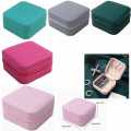 All Season Compact Travel Jewellery Box – Premium Velvet & PU Leather Organizer for Earrings, Necklaces and Rings. 