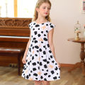 2 4 6 8 10 12 14 Years Children's Summer Dresses Cute Sweet Baby Girls Dresses Floral Printed Dresses for Girls Kids Clothes. 