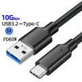 USB3.2 Gen2 10Gbps Type C Cable USB A to Type-C 3.2 Data Transfer USB C SSD Hard Disk Cable PD 60W 3A Quick Charge  Charge Cable. 