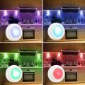 Wireless LED cabinet lights change Color RGB Puck light with Remote control touch sensor LED night light below cabinet light. 