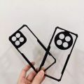 Honor X7c Back Cover Transparent Black Premium Quality Phone Case.