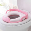 Baby Potty Sitting Ring with Handles Bathroom Trainer Closes tool Cover, Toilet Seat Safe Soft Training Seat. 