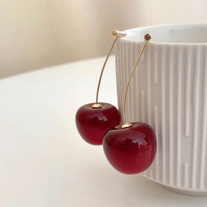 Cute%20Cherry%20Fruit%20Acrylic%20Earrings%20Fashionable%20Sweet%20Cherry%20Earrings%20For%20Women%20BAWEI%20-%20Image%205