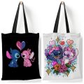 Disney Stitch Large Capacity Shopping Bags Tote Bags Anime Lilo and Stitch Women's Canvas Handbags Girls Gifts 35x40cm. 