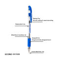 ECONO OCEAN BALL PEN (Black Ink - Blue Body)- 2 PACKET. 