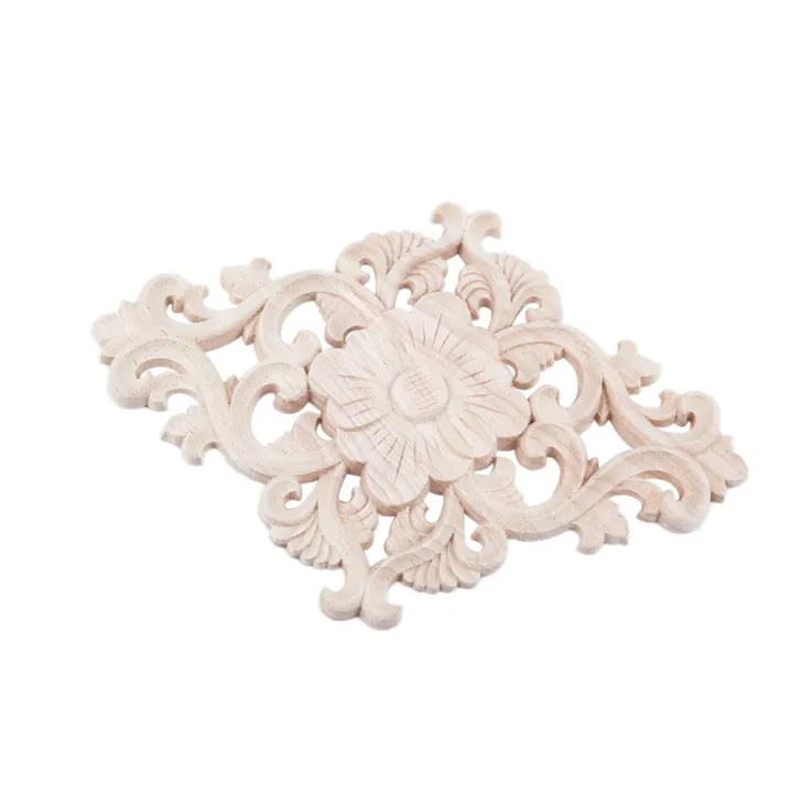 Harmony%202%20Pcs%20Rubber%20Wood%20Carved%20Long%20Applique%20Unpainted%20Flower%20Walls%20Cabinets%20Door%20Decor%20Wood%20Color,%2021X15cm%20&%2015cm%20Type%20B%20-%20Image%207