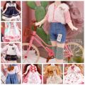 BJD Dolls 30cm Anime Doll Clothes Full Set 1/6 Bjd 23 Joint Movable Body Doll Girls Dress Up DIY Toys Reborn Kawaii.