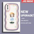 JIUMOO For Samsung galaxy A50 Samsung A50s Samsung A30s Case Fashion Sunshine Girl Colorful Lovely Wave Border Soft Clear Shockproof Phone Cases Creative Camera Transparent Casing Simple Gentle Protective Cover. 