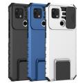 For OPPO A15 / OPPO A15S Phone Case Hard Sliding Lens Protect Kickstand Back Cover. 