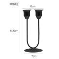 Nordic U-shaped Iron Candlestick Candlelight Dinner Props Candlestick Decoration Romantic Table Candle Holder. 
