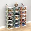 New Shoe Rack, Vertical Shoe Tower, Narrow Corner Shoe Rack, Shoe Shelf, DIY Free Standing Shoes Storage Organizer for Small Entryway, Closet, Hallway, Living Room, Bedroom (30x28x17.5cm 5 layers).