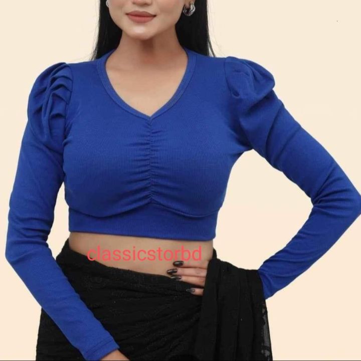 Cotton%20Crop%20Tops%20Short%20Body%20&%20Long%20Sleeve%20Blouse%20Best%20Qualityfull%20Good%20Stitching%20For%20Women%20-%20Image%205
