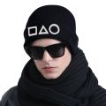 Squid Game Knitted Hat UniWomen Men Winter Autumn Outdoor Party Hats Tide Hop Caps Cuffed Beanies.