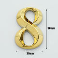 1pc Height 5cm Golden Home Sticker Address Door Label Gold Modern House Number. 