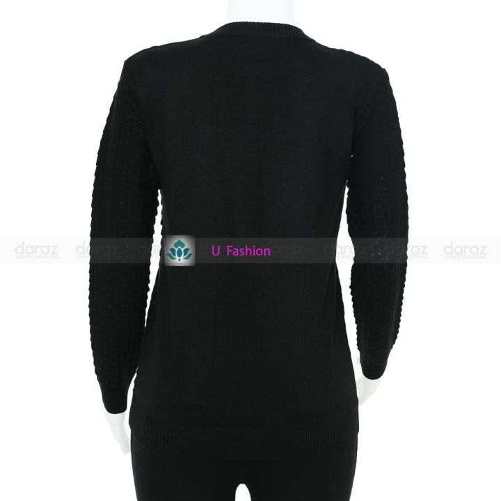 Women%20Winter%20Dress%20Casual%20Solid%20Color%20Long%20Sleeve%20Sweater%20-%20Image%203