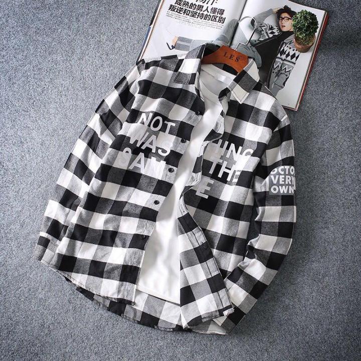 Summer%20SpringinsHong%20Kong%20Style%20Loose%20Couple%20Student%20Plaid%20Shirt%20Men's%20Korean%20Style%20Stylish%20Red%20Shirt%20Coat%20-%20Image%204
