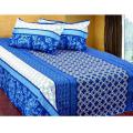 Cotton Print 7.5/8.5 Feet Double King Size Bedsheet Set With Two Pillow Covers By Bonolota Express.