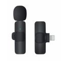 K9 Wireless Clip-on Auto-Sync Noise Cancelling Live Mini Microphone with 8-Pin Receiver. 