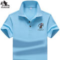 Casual Polo Shirt men Summer New synthetic fiber Mens Short Sleeve Polo Shirt mens Embroidered Business Men's Polo Shirt 17314XL. 