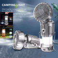 New 1500mAh Camping Fan USB Rechargeable Portable Hanging Tent Fan Light Electric Fan Solar-Powered Camping Fan with LED Light. 
