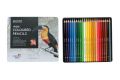 BRUSTRO Artists Colour Pencil | Set of 24 an Elegant tin Box Ideal for Students,Adults, Bright,Vibrant shades,Break & Fade resistant, DIY Art,Highly Pigmented, School, Portrait, Coloring. 